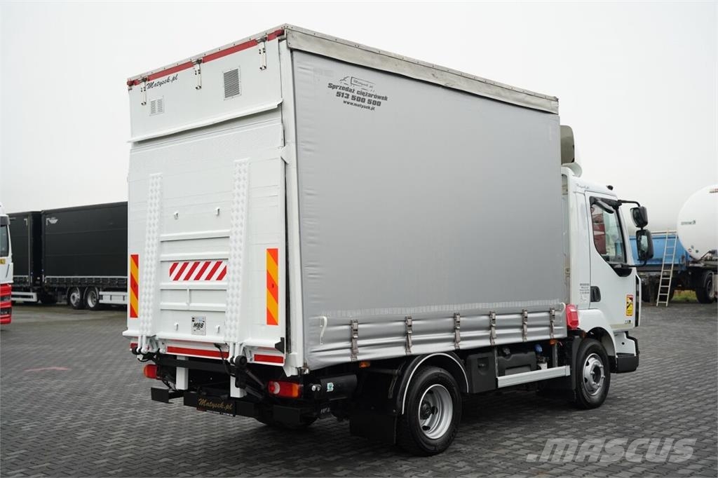 Renault MIDLUM 220 DXI / FIRANKA - 3,7 M / SOLÓWKA / WINDA Kamioni sa ceradom
