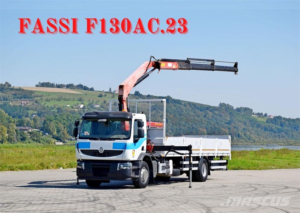 Renault Premium 310 DXI* FASSI F130AC.23+FUNK* TOP 平板栏板货车