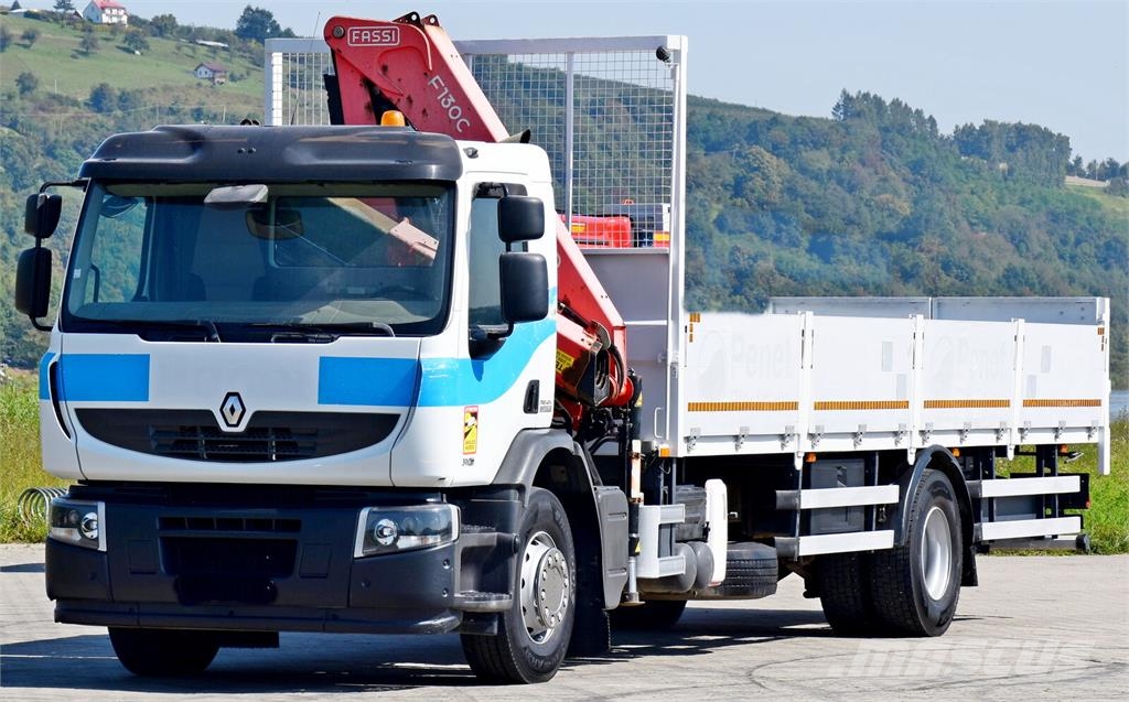 Renault Premium 310 DXI* FASSI F130AC.23+FUNK* TOP 平板栏板货车