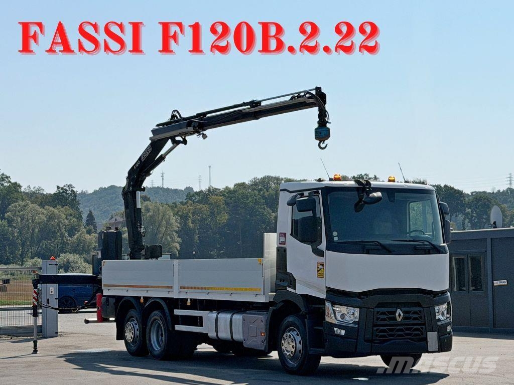 Renault T 380 * FASSI F120B.2.22 + FUNK * TOPZUSTAND ! Camiones plataforma