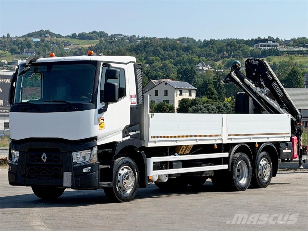 Renault T 380 * FASSI F120B.2.22 + FUNK * TOPZUSTAND ! Camiones plataforma