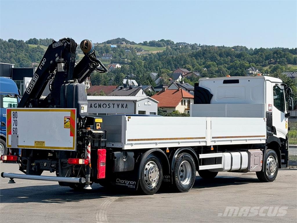 Renault T 380 * FASSI F120B.2.22 + FUNK * TOPZUSTAND ! Camiones plataforma