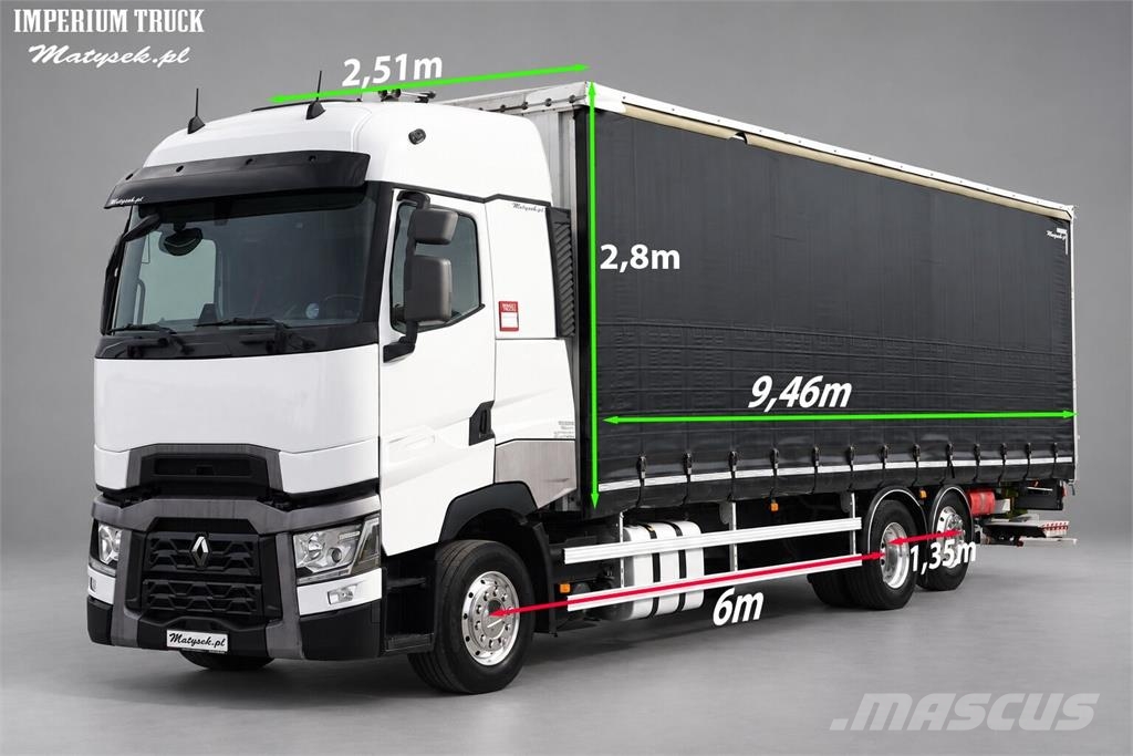 Renault T 440 / 6x2 / FIRANKA - 9,5 M / SOLÓWKA / WINDA DH Zaplachtované vozy