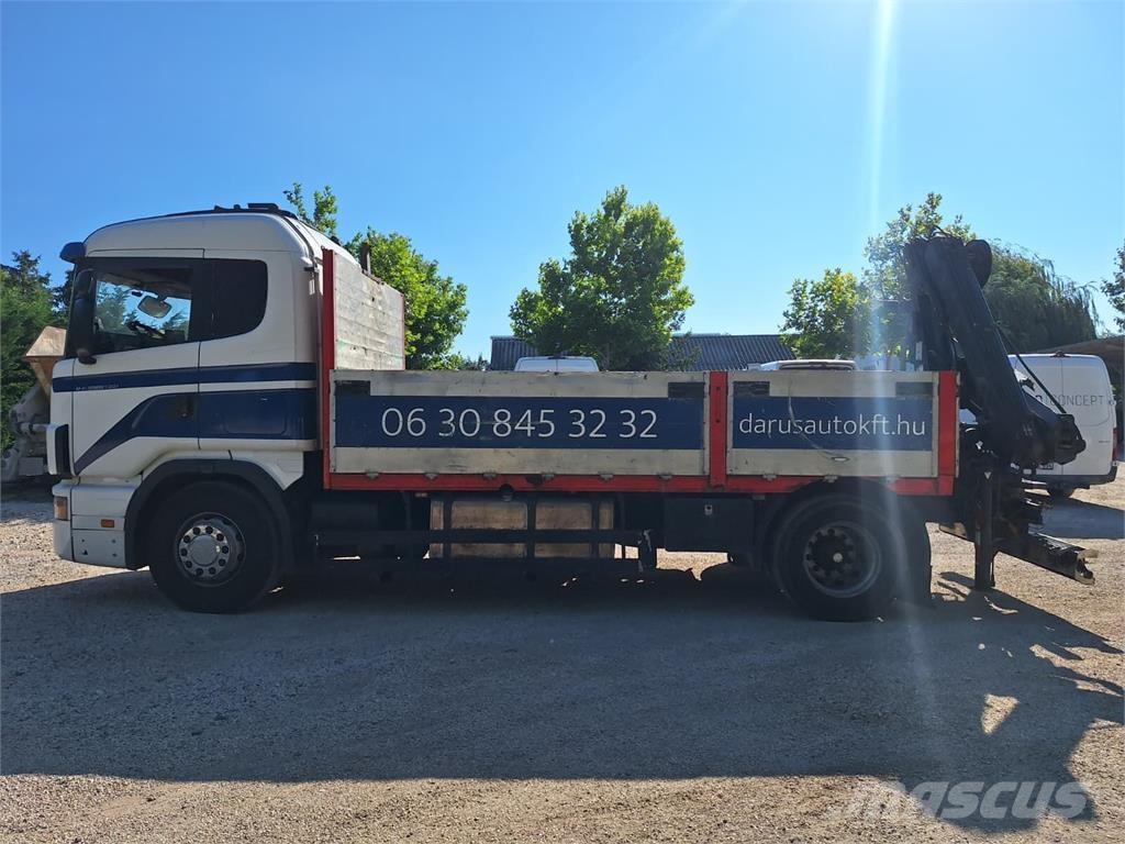 Scania 124 L 400/ Pritsche-HIAB 102 Crane Camiones plataforma
