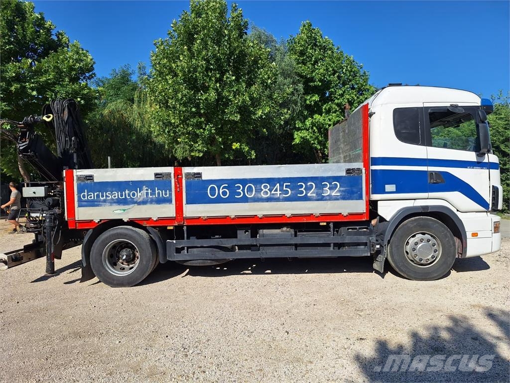 Scania 124 L 400/ Pritsche-HIAB 102 Crane Camiones plataforma