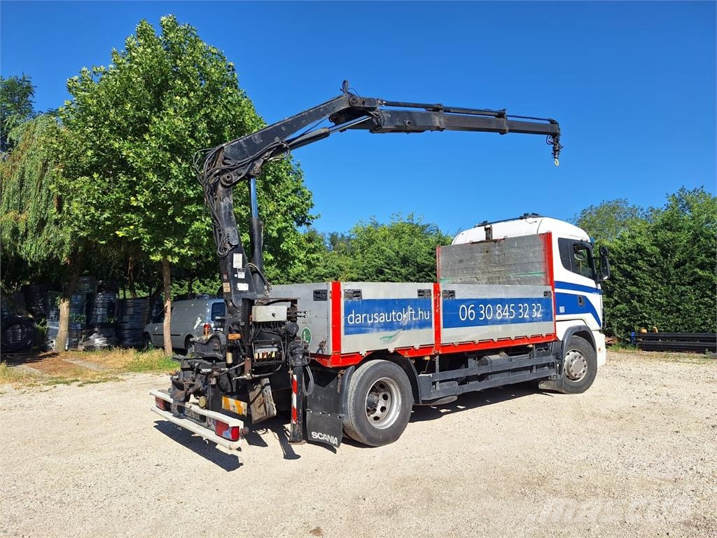 Scania 124 L 400/ Pritsche-HIAB 102 Crane Camiones plataforma