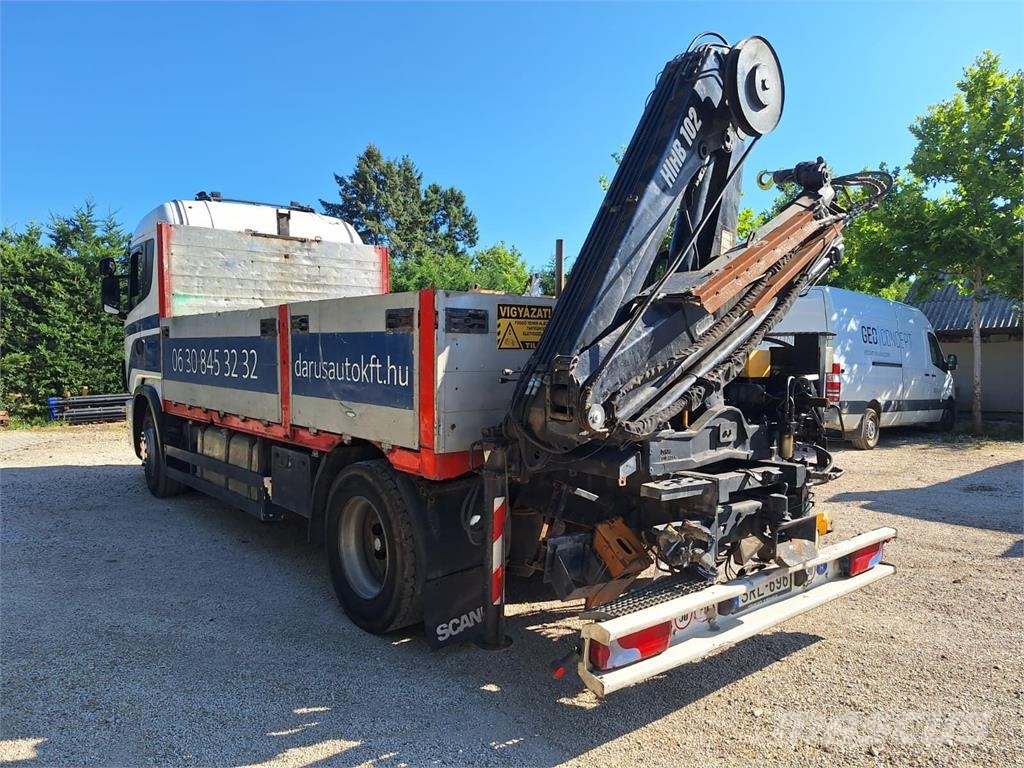 Scania 124 L 400/ Pritsche-HIAB 102 Crane Camiones plataforma