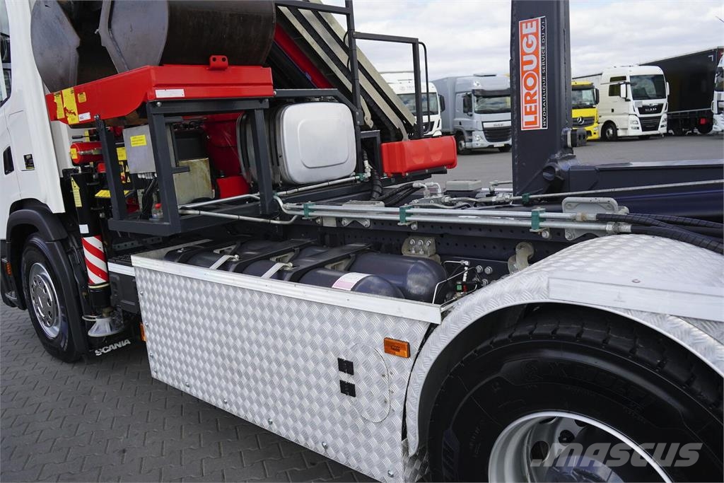 Scania G 410 / E 6 / 8 X 4 / HDS + HAKOWIEC / TRIDEM / CN Camiones polibrazo