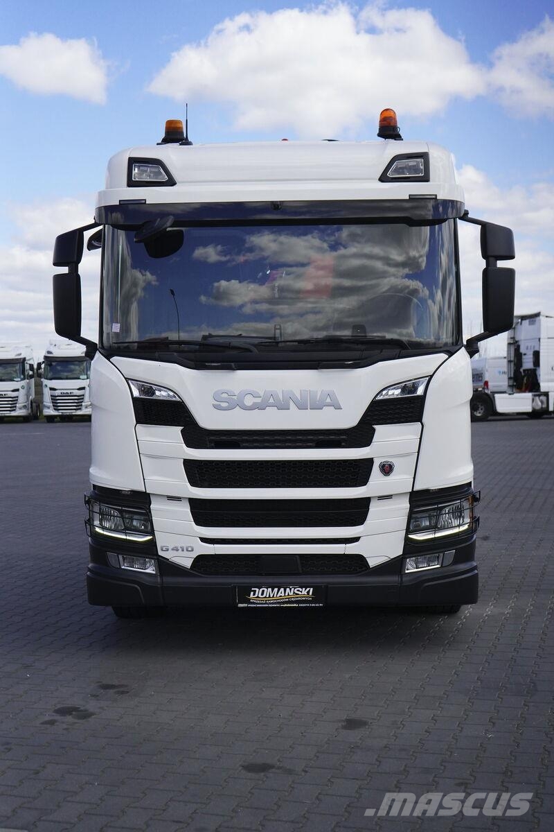 Scania G 410 / E 6 / 8 X 4 / HDS + HAKOWIEC / TRIDEM / CN Camiones polibrazo