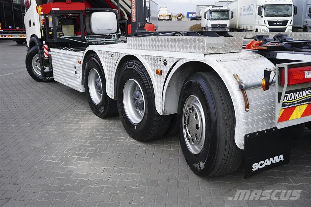 Scania G 410 / E 6 / 8 X 4 / HDS + HAKOWIEC / TRIDEM / CN Camiones polibrazo