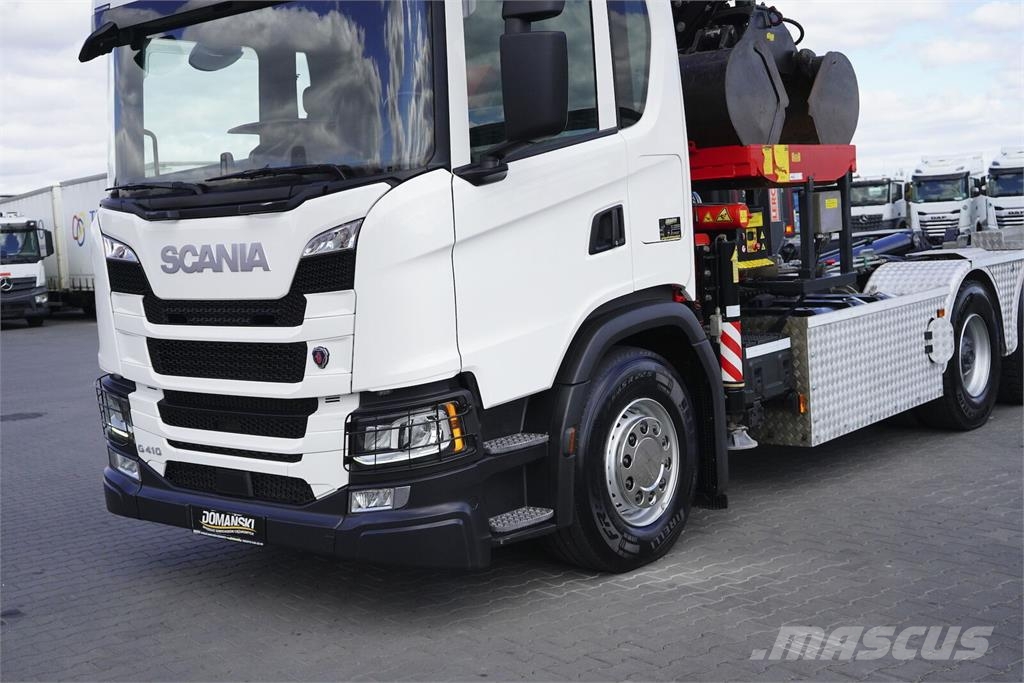 Scania G 410 / E 6 / 8 X 4 / HDS + HAKOWIEC / TRIDEM / CN Camiones polibrazo