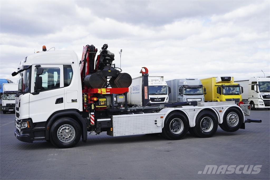 Scania G 410 / E 6 / 8 X 4 / HDS + HAKOWIEC / TRIDEM / CN Camiones polibrazo