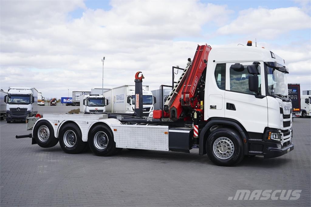 Scania G 410 / E 6 / 8 X 4 / HDS + HAKOWIEC / TRIDEM / CN Camiones polibrazo