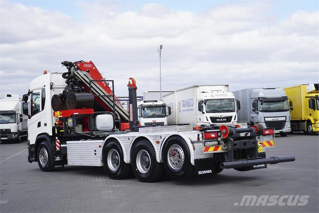 Scania G 410 / E 6 / 8 X 4 / HDS + HAKOWIEC / TRIDEM / CN Camiones polibrazo