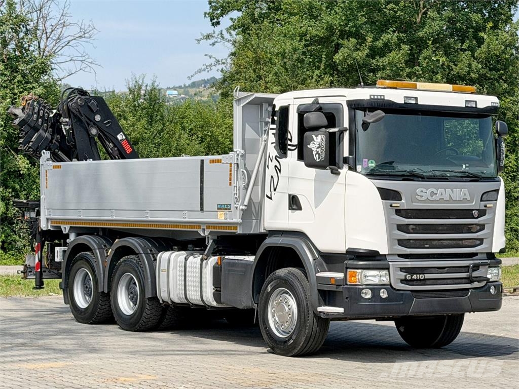 Scania G 410 * Kipper 5,20 m + KRAN/FUNK * 6x4 * TOP 덤프 트럭