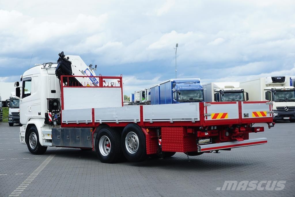 Scania G 490 / 6 X 2 / SKRZYNIOWY + HDS / HMF 3220 K7 / W 平板式/側卸式卡車