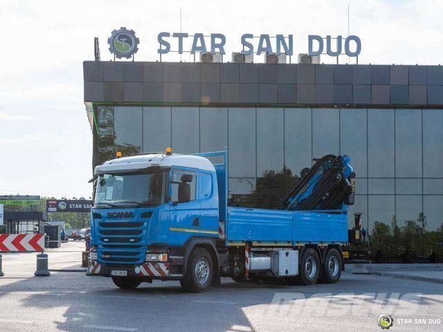 Scania G450 6x4 PALFINGER PK 42002 SH Fly Jib Crane 平板式/側卸式卡車