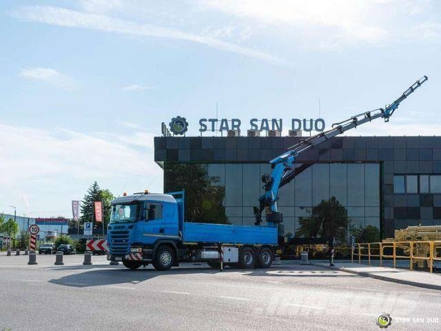 Scania G450 6x4 PALFINGER PK 42002 SH Fly Jib Crane 平板式/側卸式卡車