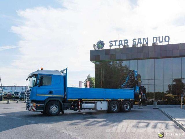 Scania G450 6x4 PALFINGER PK 42002 SH Fly Jib Crane 平板式/側卸式卡車
