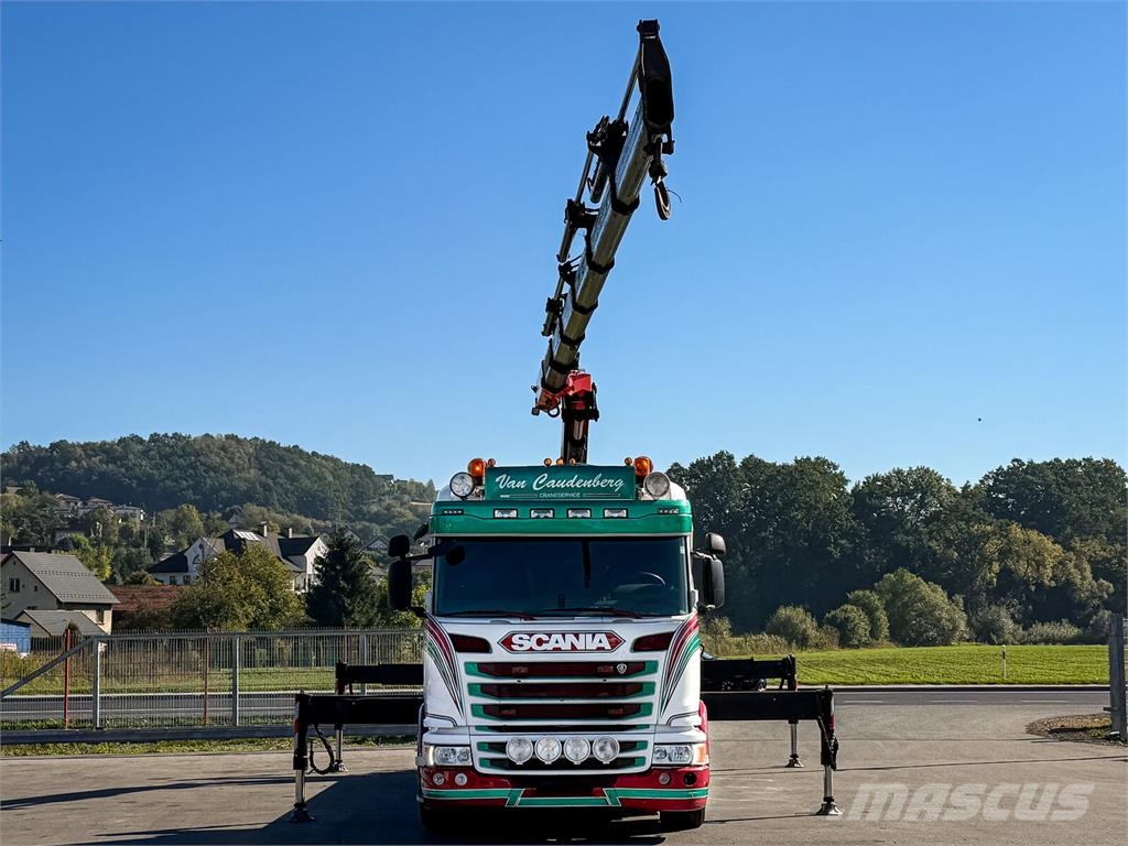 Scania G450 Platform 6,40 m FASSI F365 RA.2.26 + Funk! Camiones portacoches