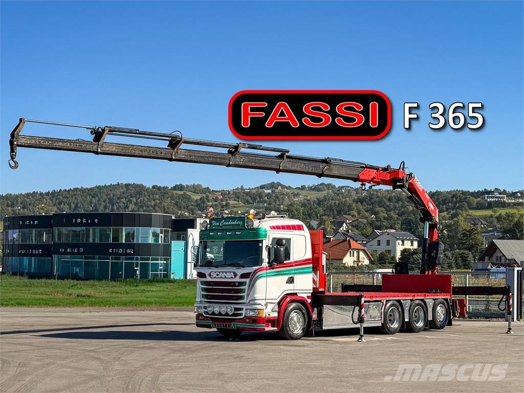 Scania G450 Platform 6,40 m FASSI F365 RA.2.26 + Funk! Camiones portacoches