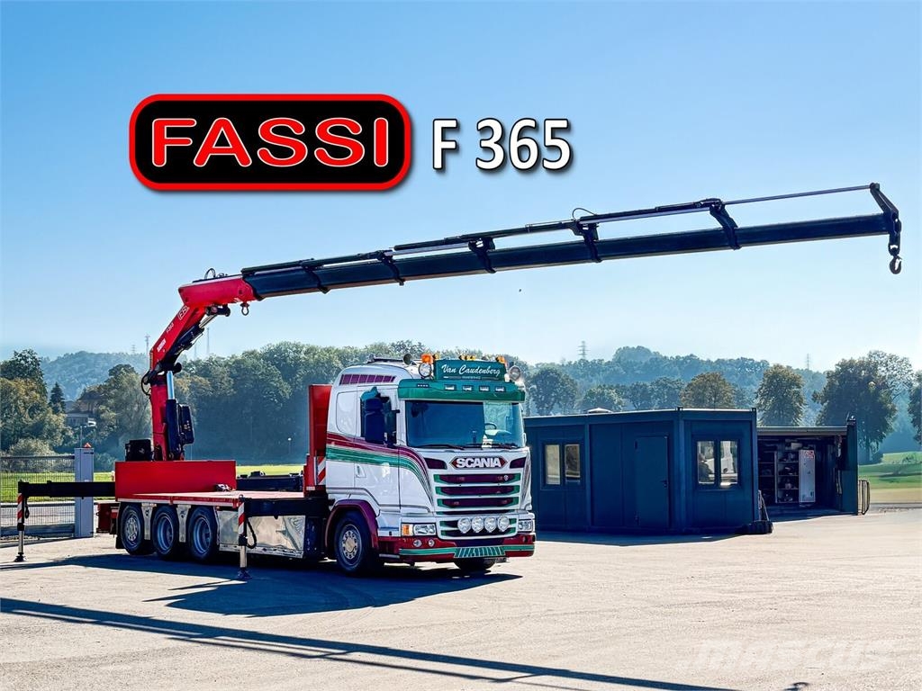 Scania G450 Platform 6,40 m FASSI F365 RA.2.26 + Funk! Camiones portacoches