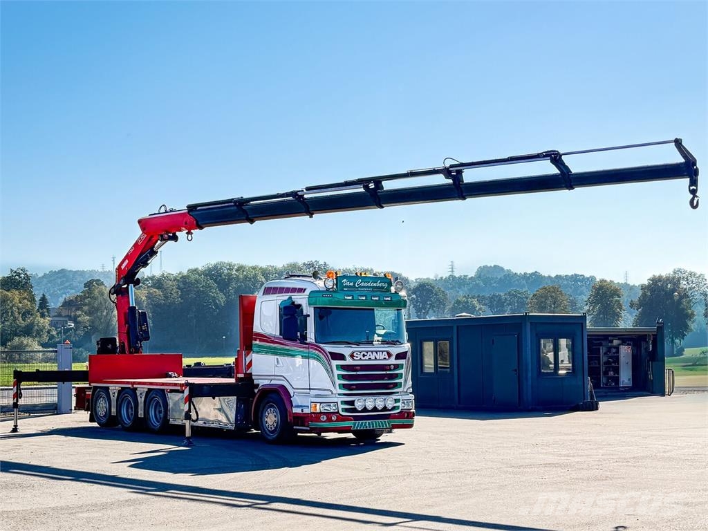 Scania G450 Platform 6,40 m FASSI F365 RA.2.26 + Funk! Camiones portacoches