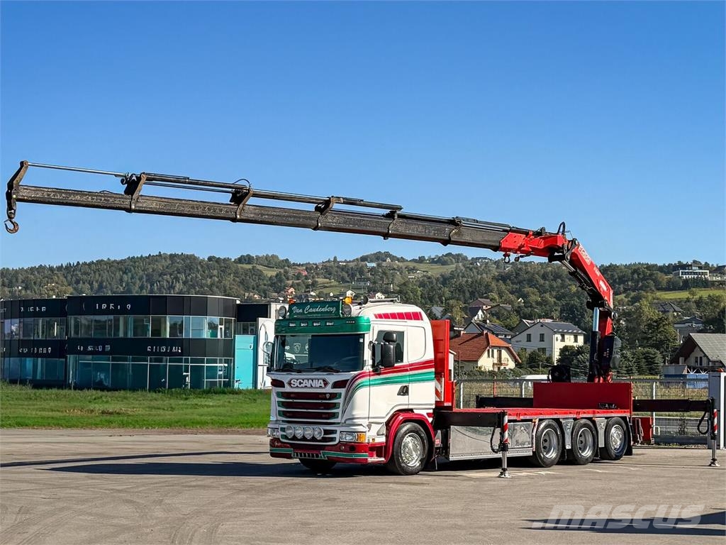 Scania G450 Platform 6,40 m FASSI F365 RA.2.26 + Funk! Camiones portacoches