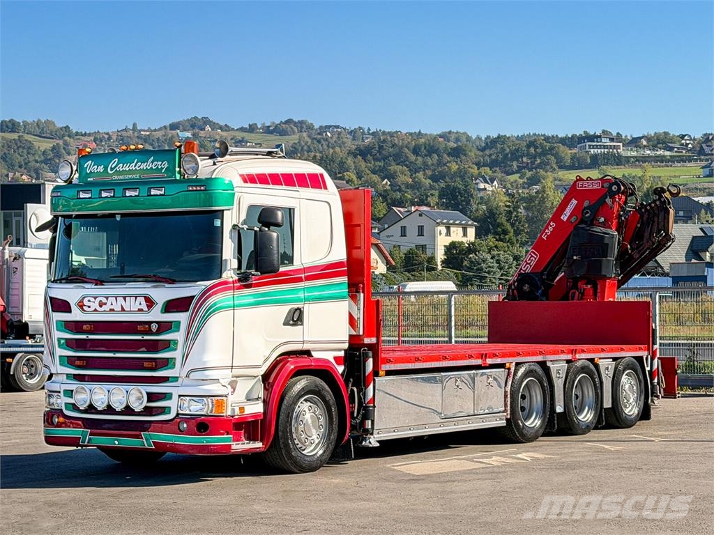Scania G450 Platform 6,40 m FASSI F365 RA.2.26 + Funk! Camiones portacoches