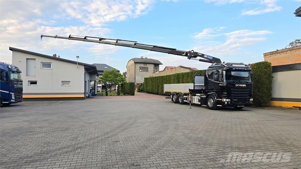 Scania G490 6x2 Flatbed Truck / HMF 3220K8 Crane 平板式/側卸式卡車