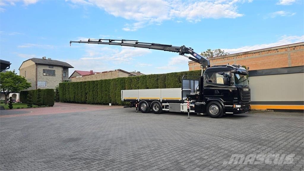 Scania G490 6x2 Flatbed Truck / HMF 3220K8 Crane 平板式/側卸式卡車