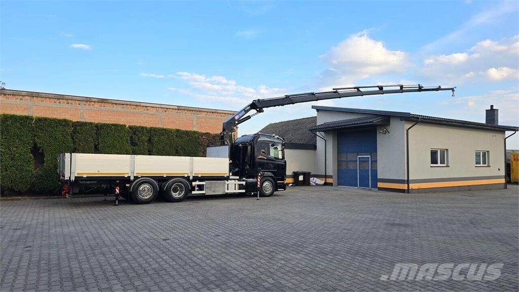 Scania G490 6x2 Flatbed Truck / HMF 3220K8 Crane 平板式/側卸式卡車