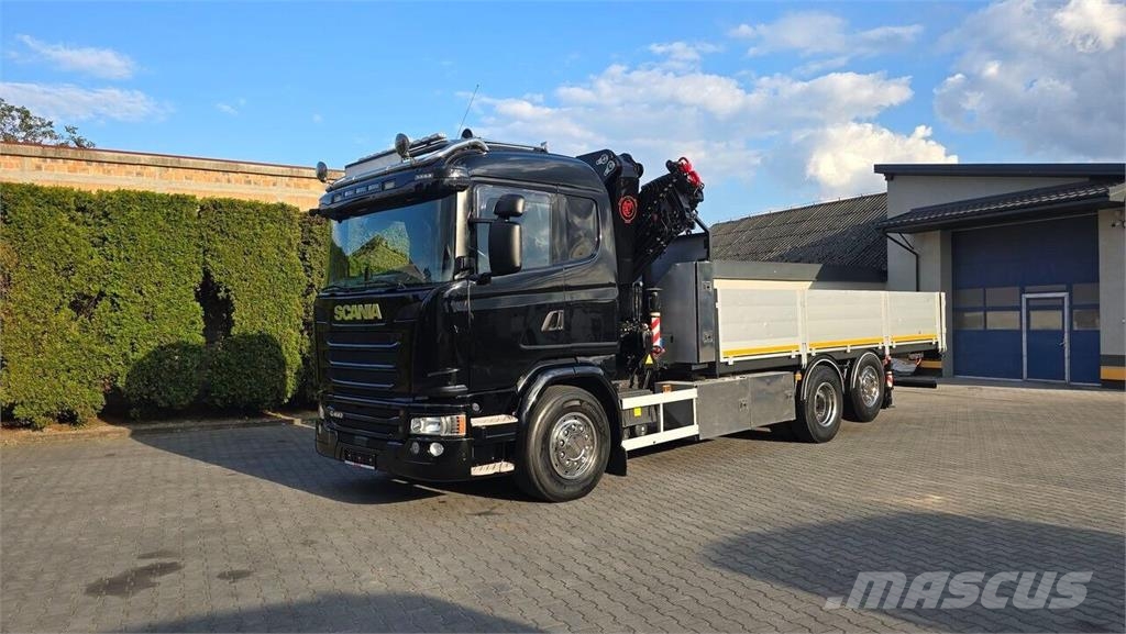 Scania G490 6x2 Flatbed Truck / HMF 3220K8 Crane 平板式/側卸式卡車