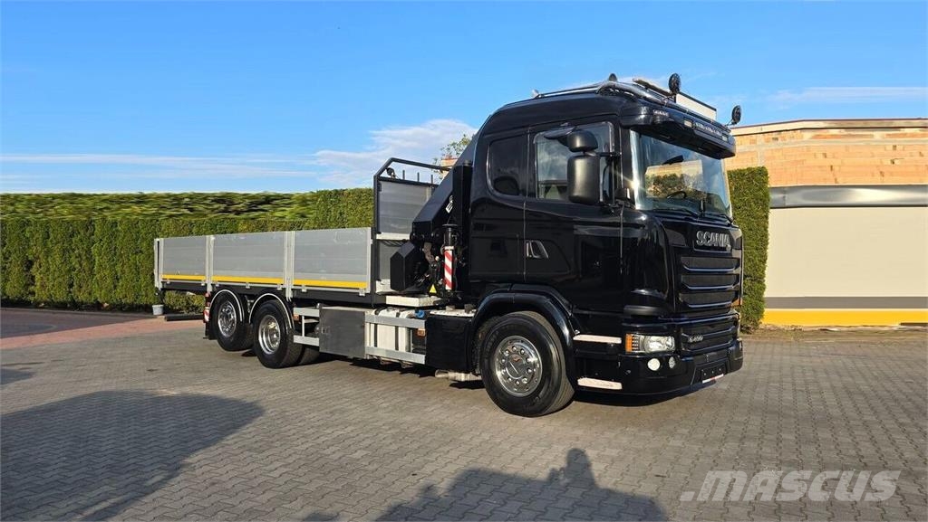 Scania G490 6x2 Flatbed Truck / HMF 3220K8 Crane 平板式/側卸式卡車