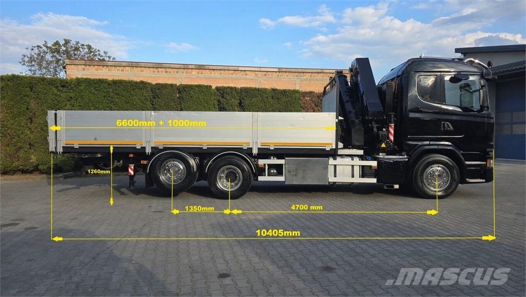 Scania G490 6x2 Flatbed Truck / HMF 3220K8 Crane 平板式/側卸式卡車