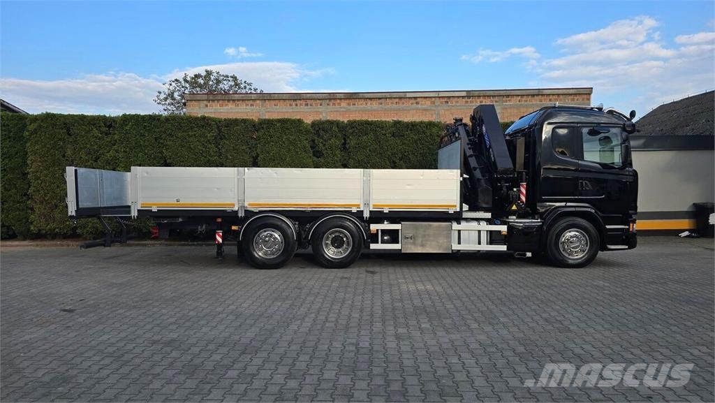 Scania G490 6x2 Flatbed Truck / HMF 3220K8 Crane 平板式/側卸式卡車
