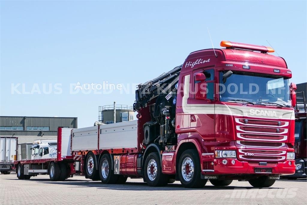 Scania MPA 2RA Flatbed Truck / Platform Trailer / crane Camiones plataforma