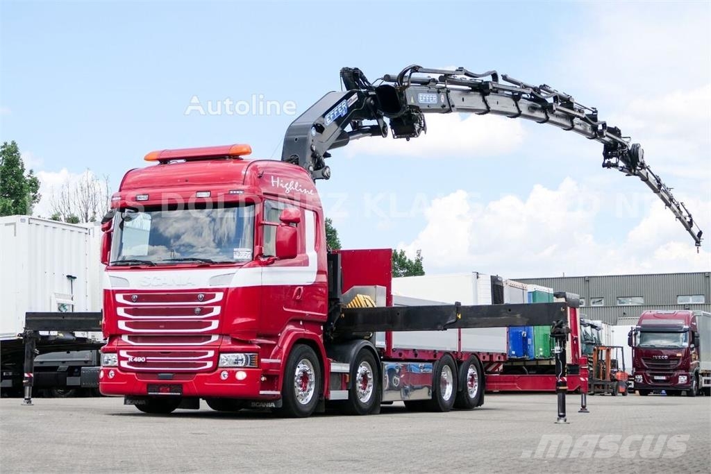Scania MPA 2RA Flatbed Truck / Platform Trailer / crane Camiones plataforma