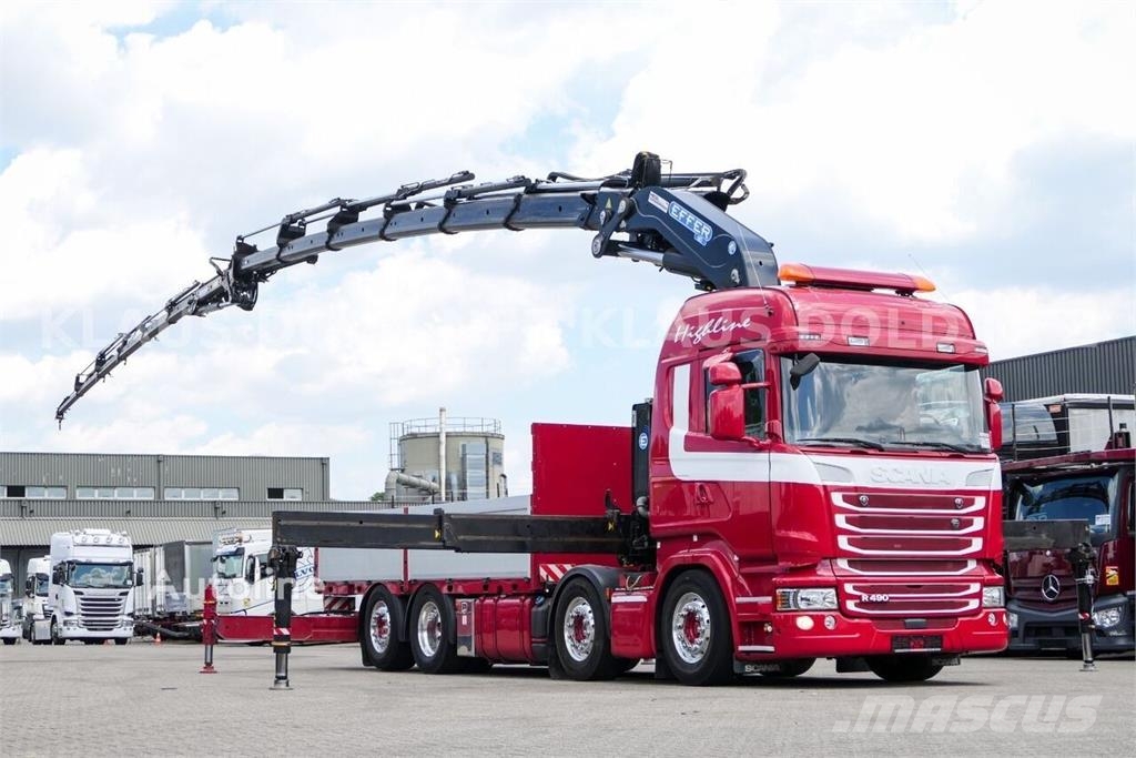 Scania MPA 2RA Flatbed Truck / Platform Trailer / crane Camiones plataforma
