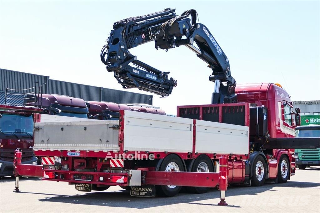 Scania MPA 2RA Flatbed Truck / Platform Trailer / crane Camiones plataforma