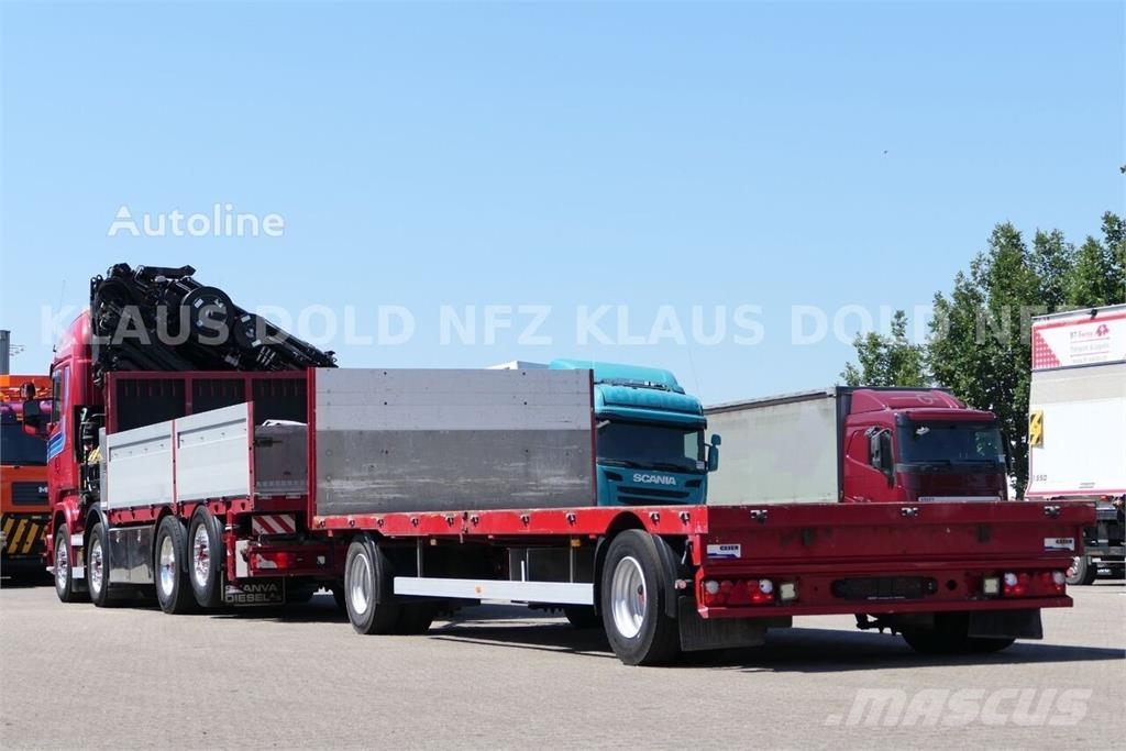 Scania MPA 2RA Flatbed Truck / Platform Trailer / crane Camiones plataforma