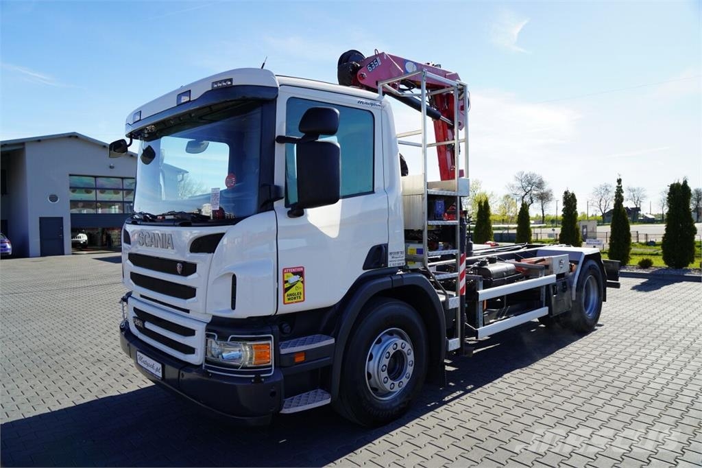 Scania P 250 / 4X2 / SIŁOWNIK DO WYWROTU /  + HDS HMF 635 Chasis y suspención