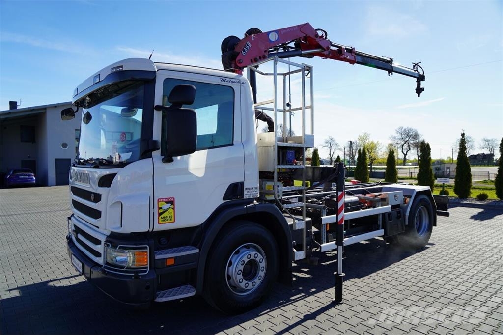 Scania P 250 / 4X2 / SIŁOWNIK DO WYWROTU /  + HDS HMF 635 Chasis y suspención