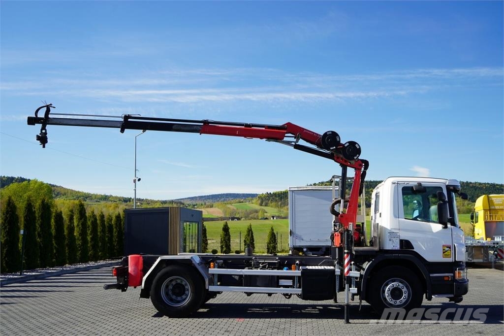 Scania P 250 / 4X2 / SIŁOWNIK DO WYWROTU /  + HDS HMF 635 Chasis y suspención