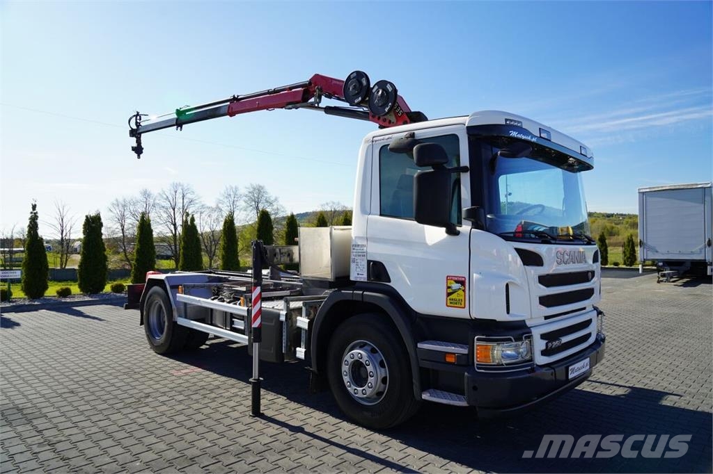 Scania P 250 / 4X2 / SIŁOWNIK DO WYWROTU /  + HDS HMF 635 Chasis y suspención