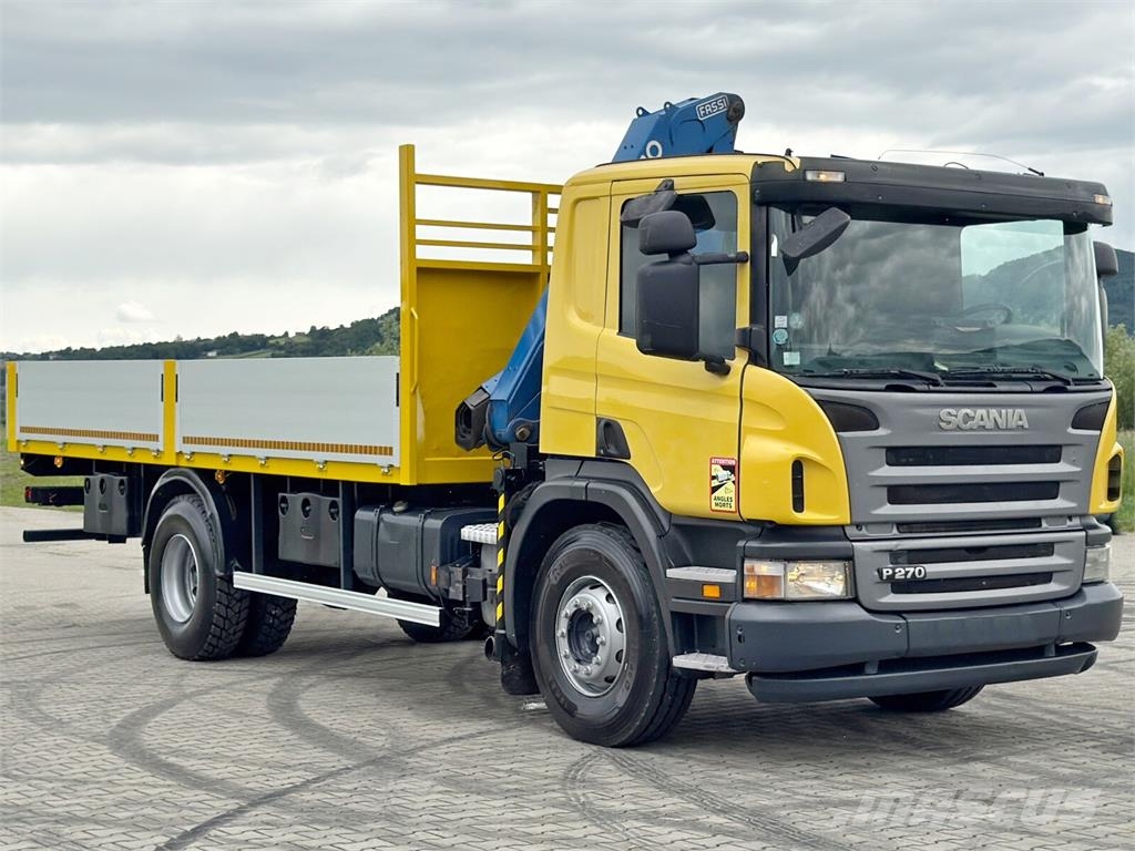 Scania P 270 * FASSI F110A.23 + FUNK * TOPZUSTAND 平板式/側卸式卡車