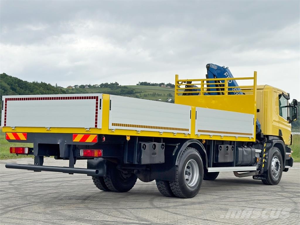 Scania P 270 * FASSI F110A.23 + FUNK * TOPZUSTAND 平板式/側卸式卡車