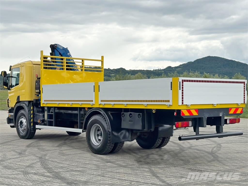 Scania P 270 * FASSI F110A.23 + FUNK * TOPZUSTAND 平板式/側卸式卡車