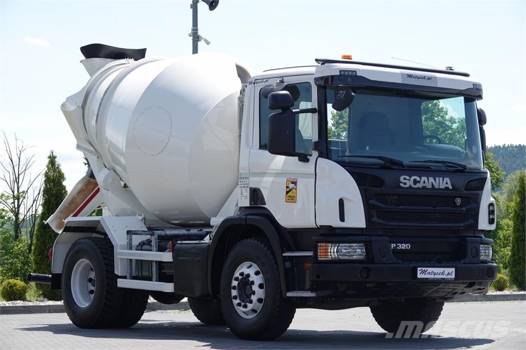 Scania P 320 / BETONOMIESZARKA / GRUSZKA /5 m3 / ALUFELGI Betonvedēji