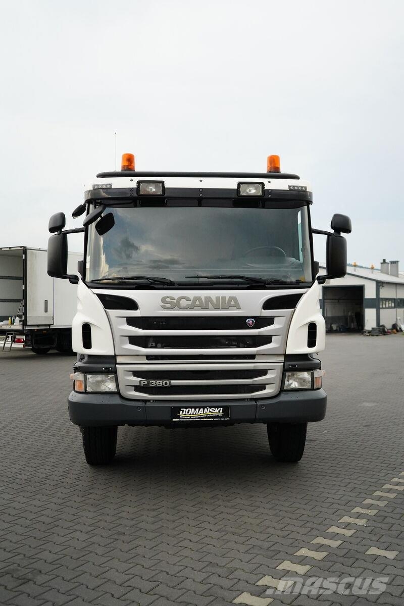 Scania P 360 / 6 X 4 / SKRZYNIOWY + HDS / HMF 1730 K3 / R 平板式/側卸式卡車